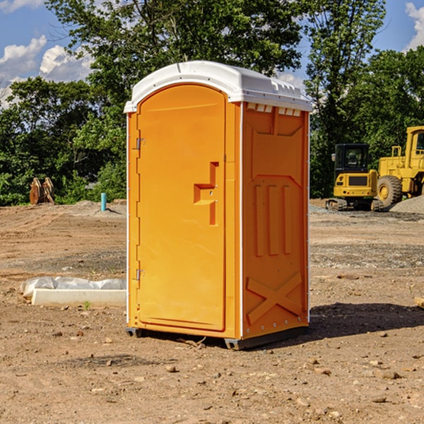 how often are the portable restrooms cleaned and serviced during a rental period in Southfield